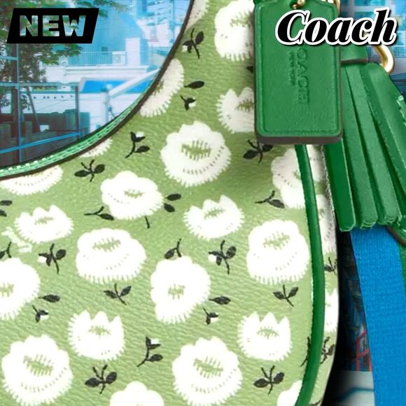 New NWT Coach Carmen Mini Crossbody Bag With Floral Print – IM/Kelly Multi - Picture 4 of 5